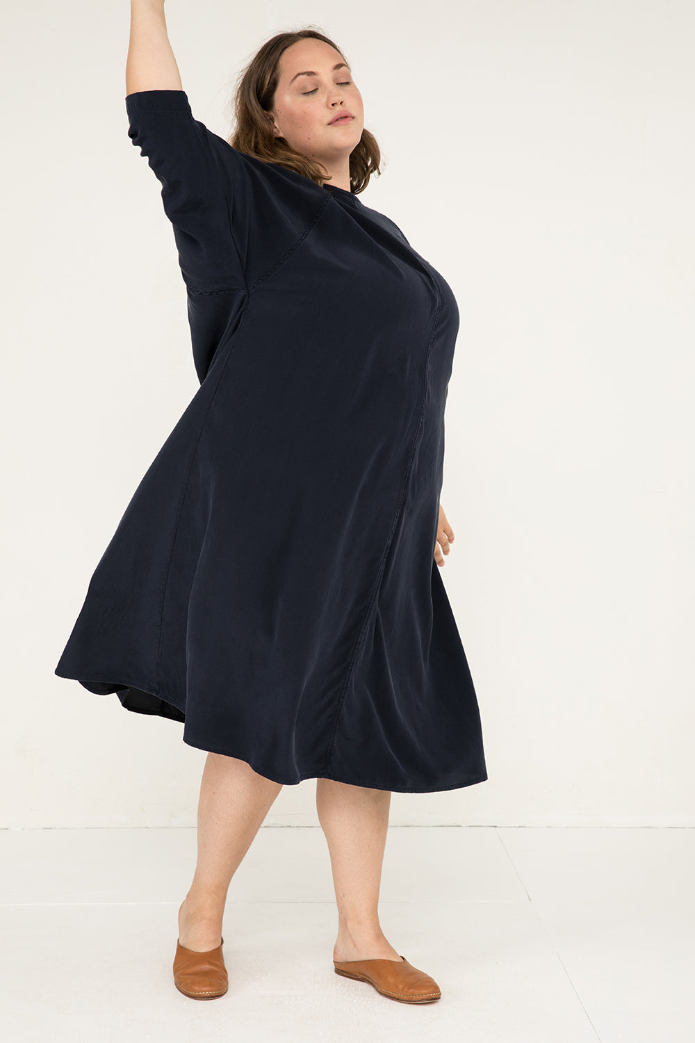 Silk Crepe | Navy