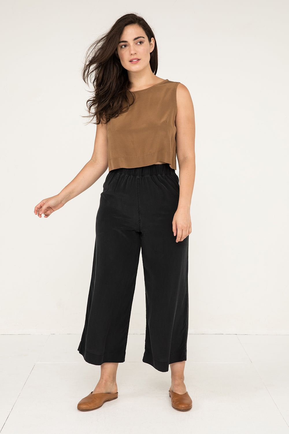Petra Crop in Silk Crepe