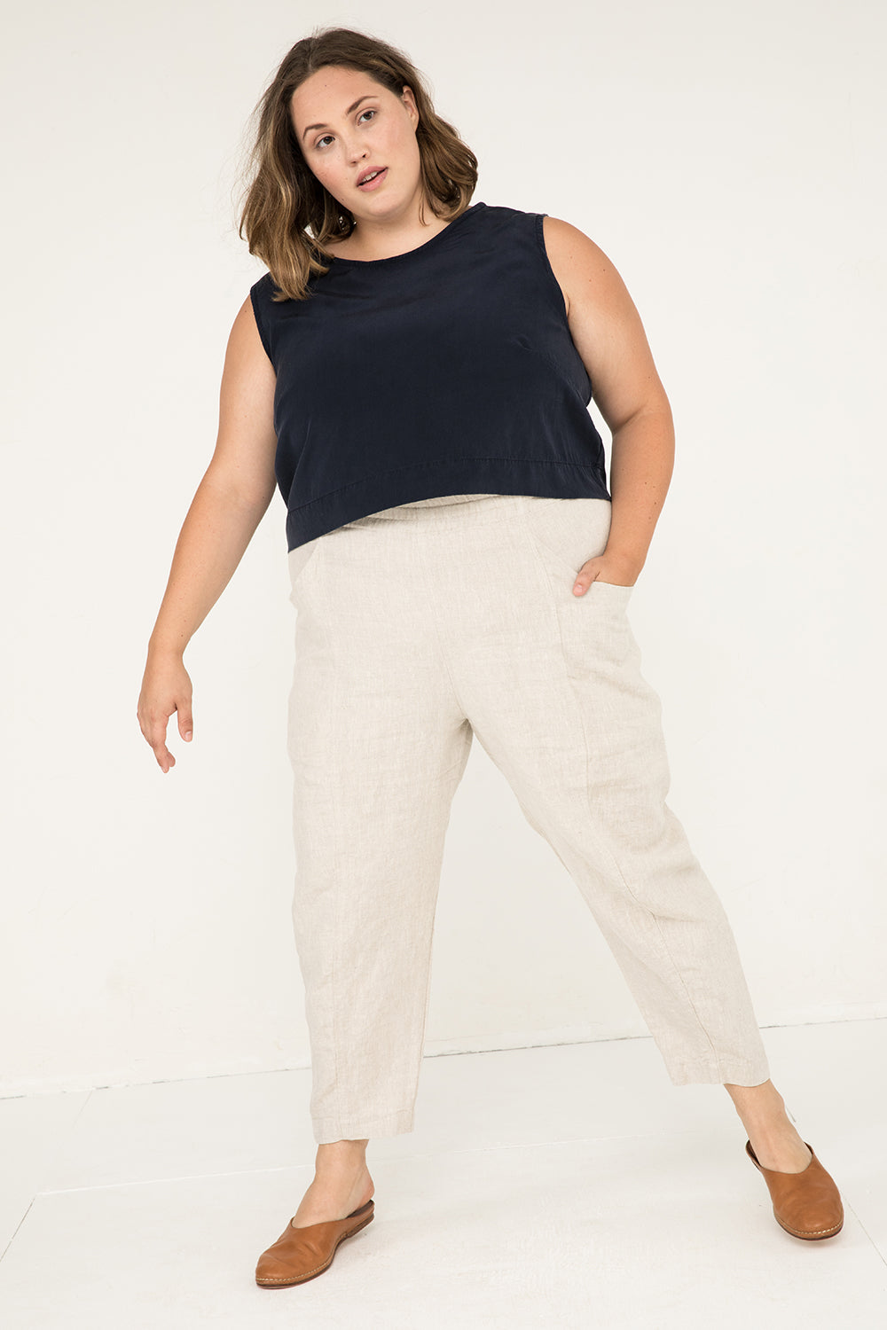 Petra Crop in Silk Crepe