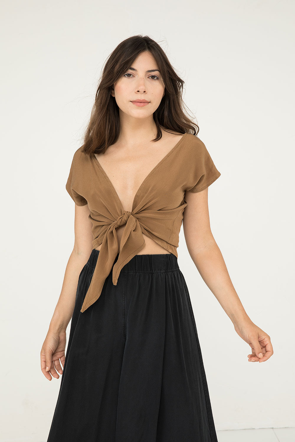 Maxine Crop in Silk Crepe