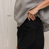 Andy Trouser in Organic Cotton Canvas Black#color_black