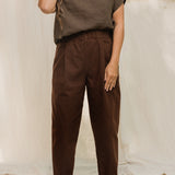 Andy Trouser in Organic Cotton Canvas Umber#color_umber