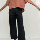 Clyde Culotte in Organic Cotton Canvas Black#color_black