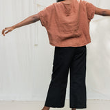 Clyde Culotte in Organic Cotton Canvas Black#color_black