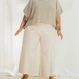 Clyde Culotte in Organic Cotton Canvas Natural#color_natural