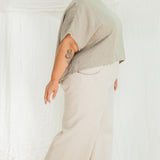 Clyde Culotte in Organic Cotton Canvas Natural#color_natural