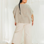 Clyde Culotte in Organic Cotton Canvas Natural#color_natural