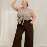 Clyde Culotte in Organic Cotton Canvas Umber#color_umber