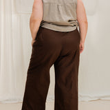 Clyde Culotte in Organic Cotton Canvas Umber#color_umber