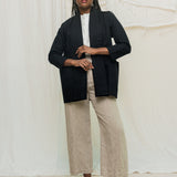Clyde Jacket in Organic Cotton Canvas Black#color_black