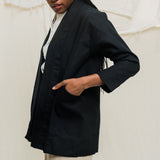 Clyde Jacket in Organic Cotton Canvas Black#color_black