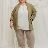 Clyde Jacket in Organic Cotton Canvas Olivine#color_olivine