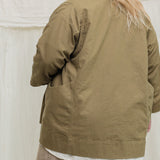 Clyde Jacket in Organic Cotton Canvas Olivine#color_olivine