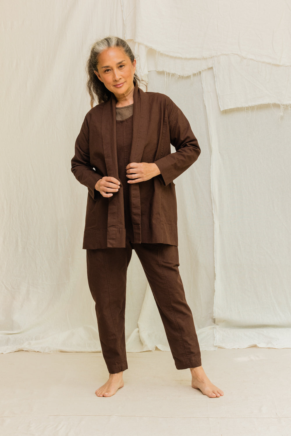 Clyde Jacket in Organic Cotton Canvas Umber#color_umber