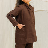 Clyde Jacket in Organic Cotton Canvas Umber#color_umber