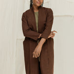 Clyde Trench in Organic Cotton Canvas Umber#color_umber