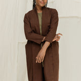 Clyde Trench in Organic Cotton Canvas Umber#color_umber