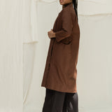 Clyde Trench in Organic Cotton Canvas Umber#color_umber