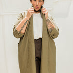 Clyde Trench in Organic Cotton Canvas Olivine#color_olivine