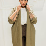 Clyde Trench in Organic Cotton Canvas Olivine#color_olivine