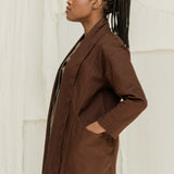 Clyde Trench in Organic Cotton Canvas Umber#color_umber