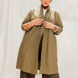 Clyde Trench in Organic Cotton Canvas Olivine#color_olivine
