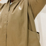 Clyde Trench in Organic Cotton Canvas Olivine#color_olivine