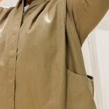 Clyde Trench in Organic Cotton Canvas Olivine#color_olivine