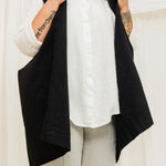 Clyde Vest in Organic Cotton Canvas Black#color_black