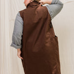 Clyde Vest in Organic Cotton Canvas Umber#color_umber