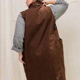Clyde Vest in Organic Cotton Canvas Umber#color_umber
