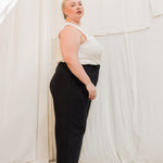 Florence Pant in Organic Cotton Canvas Black#color_black