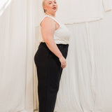Florence Pant in Organic Cotton Canvas Black#color_black