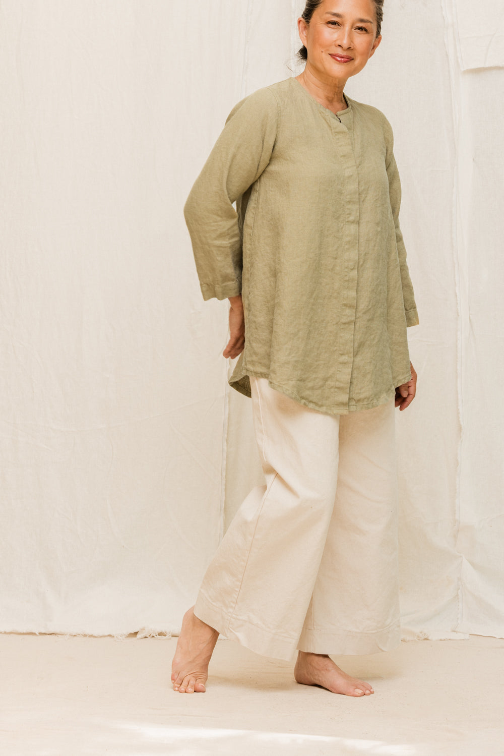Florence Pant in Organic Cotton Canvas Natural#color_natural