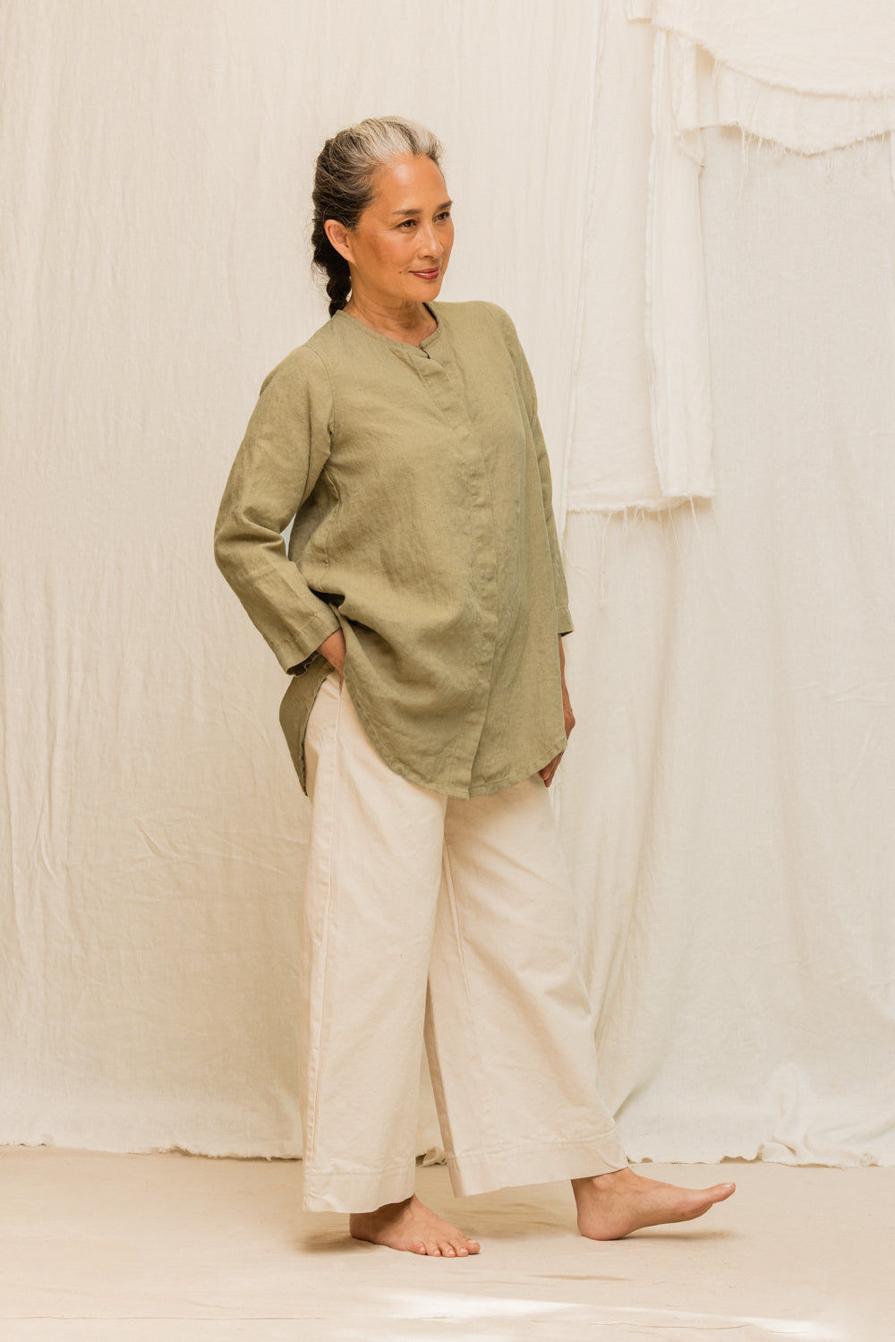 Florence Pant in Organic Cotton Canvas Natural#color_natural