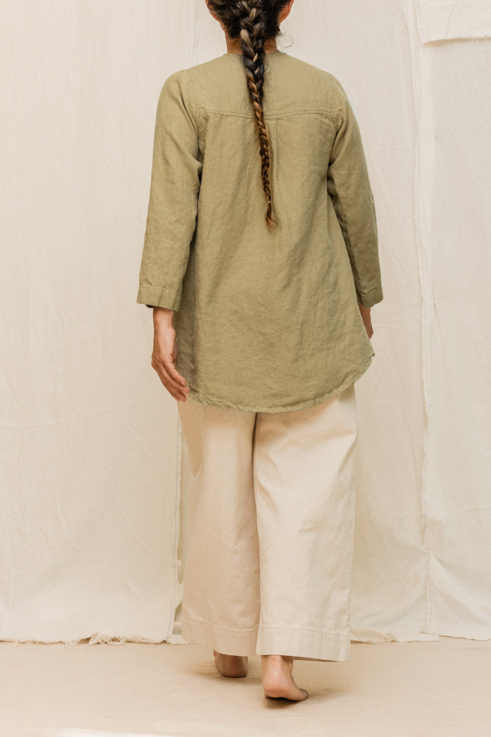 Florence Pant in Organic Cotton Canvas Natural#color_natural
