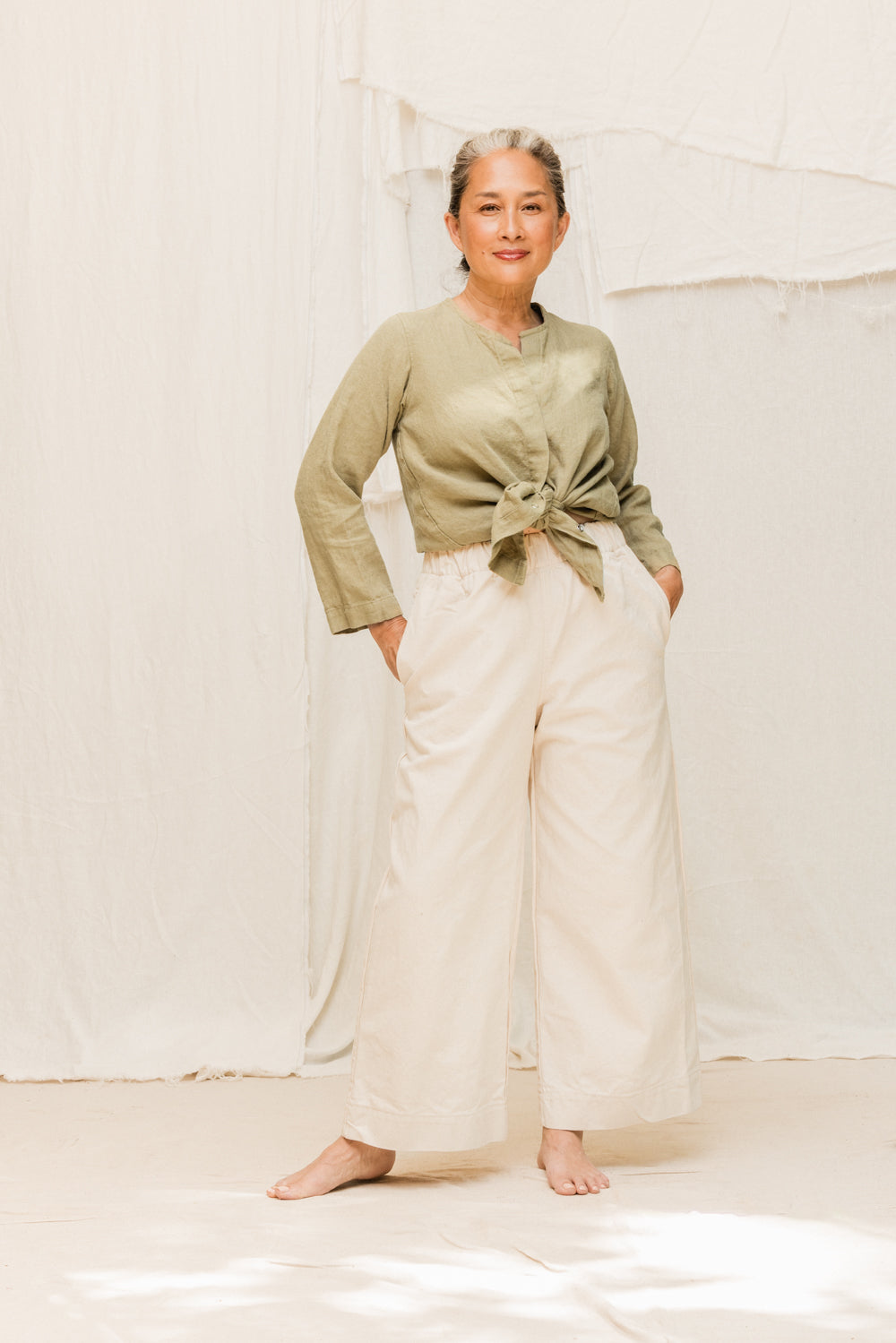 Florence Pant in Organic Cotton Canvas Natural#color_natural