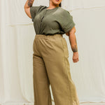 Florence Pant in Organic Cotton Canvas Olivine#color_olivine