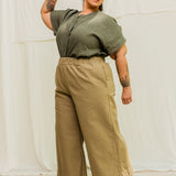 Florence Pant in Organic Cotton Canvas Olivine#color_olivine