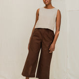 Florence Pant in Organic Cotton Canvas Umber#color_umber