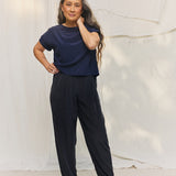Andy Trouser in Washable Silk Graphite#color_graphite