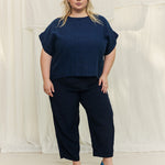 Andy Trouser in Washable Silk Midnight#color_midnight