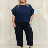 Andy Trouser in Washable Silk Midnight#color_midnight