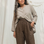 Andy Trouser in Midweight Linen Cacao#color_cacao
