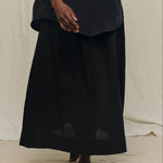 Bel Skirt in Lightweight Linen Ink#color_ink