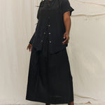 Bel Skirt in Lightweight Linen Ink#color_ink
