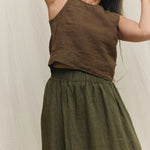 Bel Skirt in Lightweight Linen Lichen#color_lichen