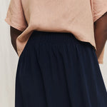 Bel Skirt in Washable Silk Midnight#color_midnight