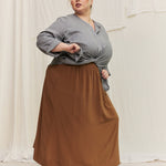 Bel Skirt in Washable Silk Ochre#color_ochre