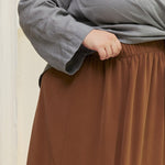 Bel Skirt in Washable Silk Ochre#color_ochre